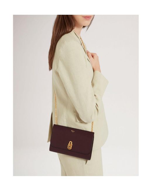 Mulberry Purple Logo-Plaque Crossbody Bag