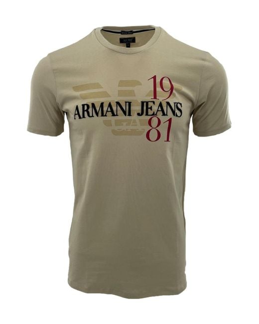 Armani Jeans Green Item O-Neck Short-Sleeved T-Shirt for men