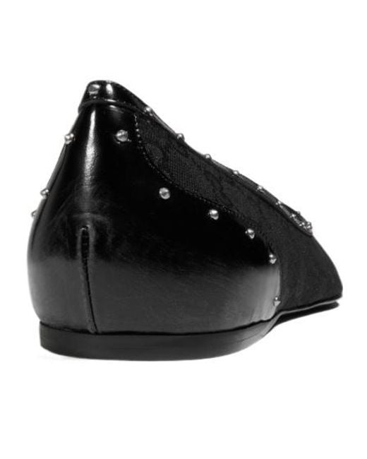 Gucci Black Point-Toe Studded Loafer for men