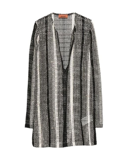 Missoni Gray Sequin-Embellished Striped Beach Dress