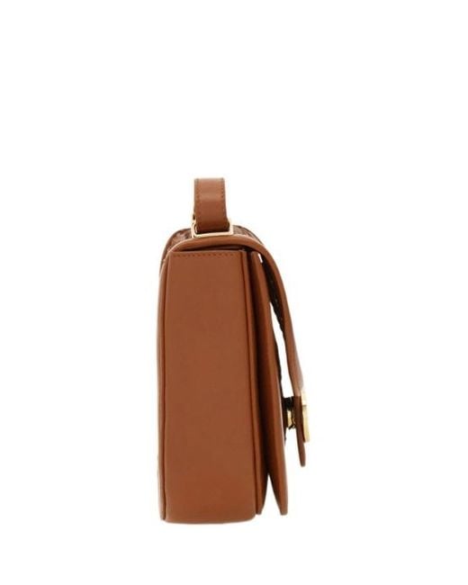Ferragamo Brown Double Gancini North-South Crossbody Bag (Xs)