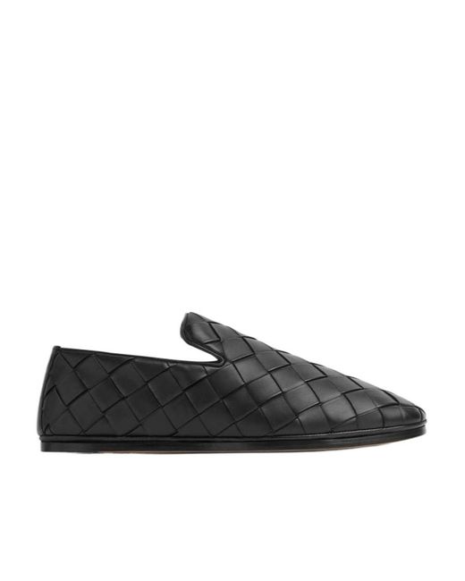 Bottega Veneta Black Sunday Woven Slippers for men