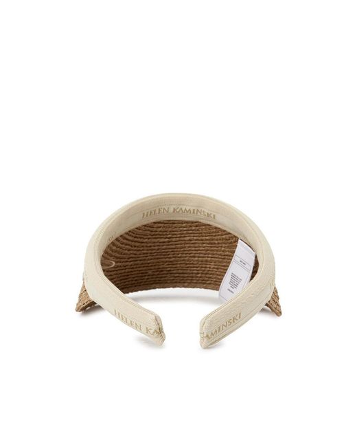 Helen Kaminski Natural 10 Raffia Visor Hat