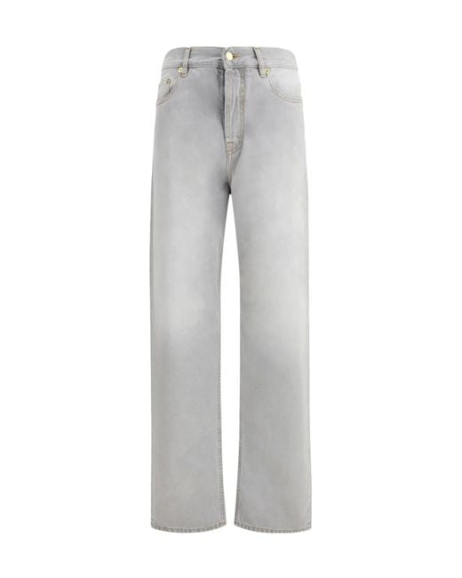 DARKPARK Gray High-Waist Wide-Leg Jeans