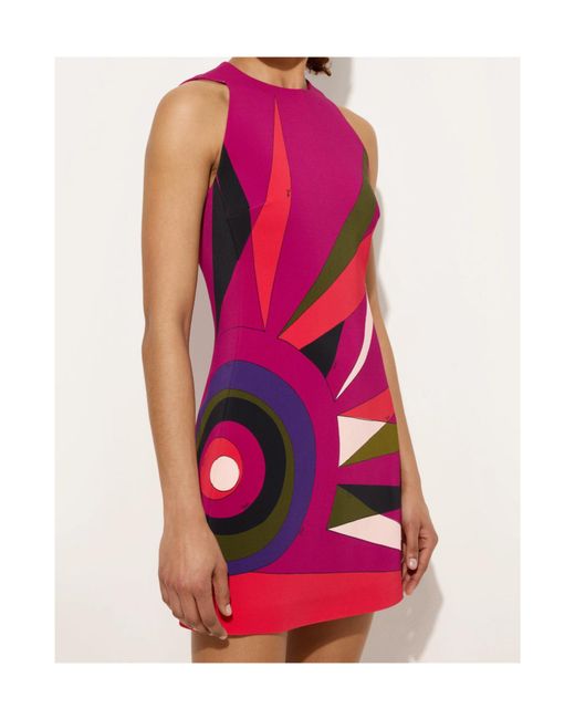 Emilio Pucci Purple Pucci Graphic Cady Mini Dress