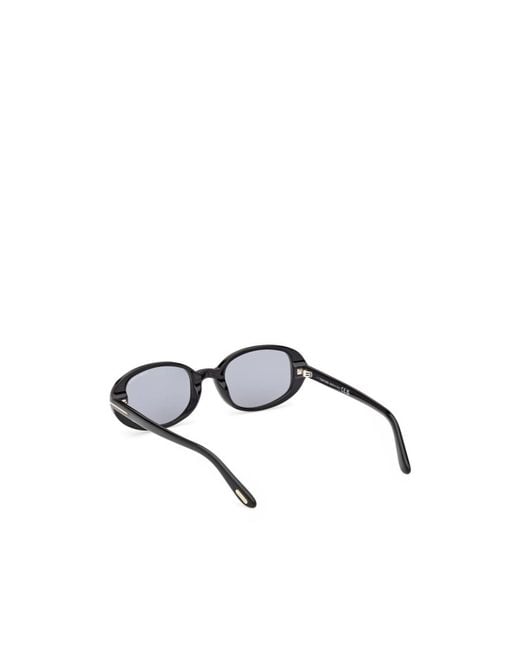 Tom Ford White Eyewear Iggy Oval Frame Sunglasses