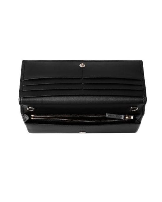 Gucci White Horsebit 1955 Wallet With Chain