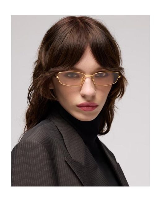 Gucci White Rectangular Frame Sunglasses for men