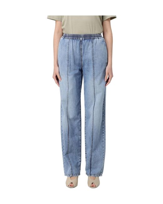 Fabiana Filippi Blue Straight-Leg Denim Jeans