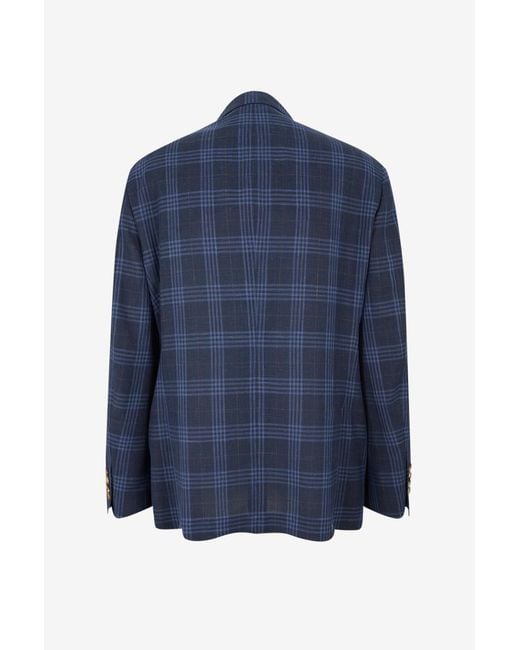 Brunello Cucinelli Blue Long-Sleeved Suit for men