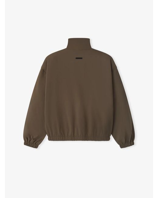 Fear Of God Brown Logo-Embroidered Zip-Up Jacket