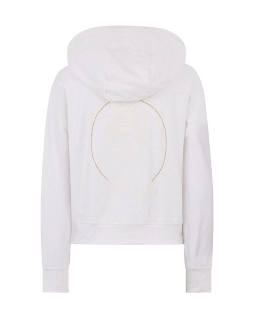 Peserico White Melange Zip Hoodie