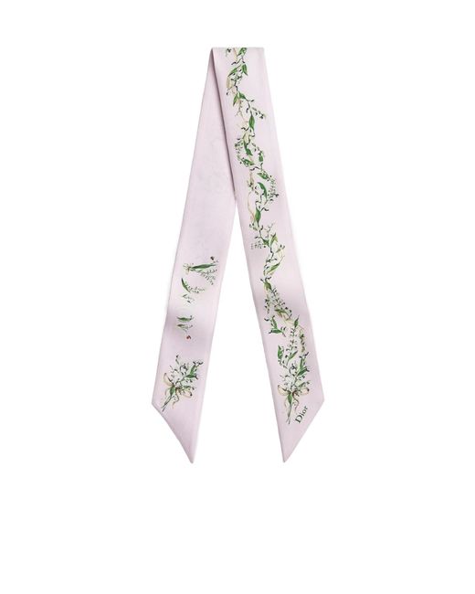 Dior White Lily Of The Valley Mitzah Scarf