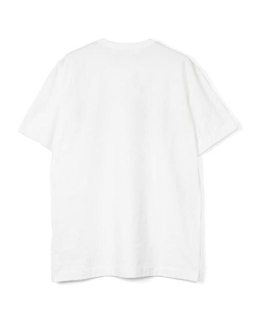 COMME DES GARÇONS PLAY White Round-Necked Logo T-Shirt for men