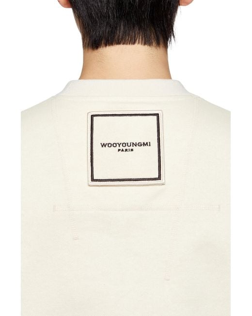 Wooyoungmi Natural Round Collar Long Sleeve Sweater for men
