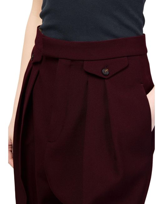 Chloé Purple Straight Pleated Pants