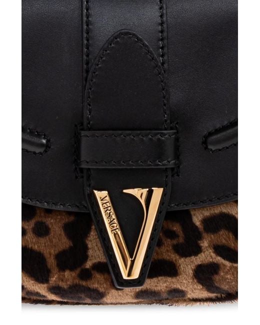 Versace Black Virtus Shoulder Bag