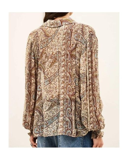 Ba&sh Natural Button-Down Shirt