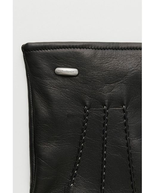 Our Legacy Black Stitched Gloves for men