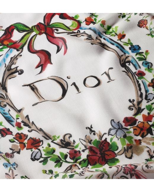 Dior White Iviera Arabesque Shawl