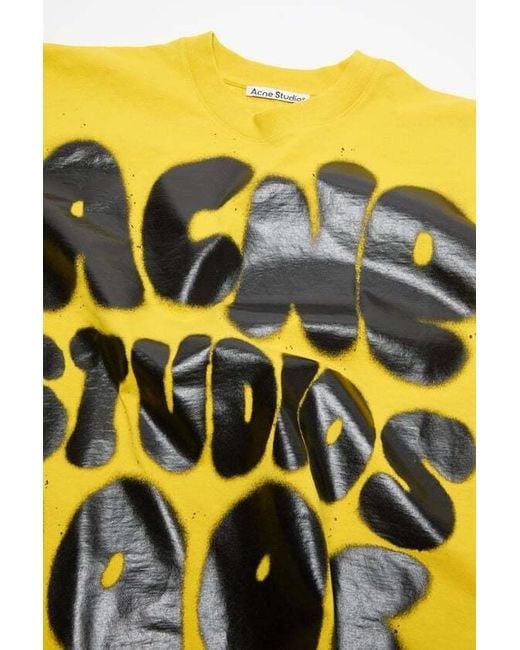 Acne Yellow Short-Sleeved T-Shirt