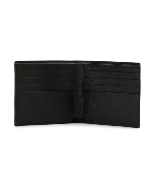 Prada Black Saffiano Bifold Wallet for men