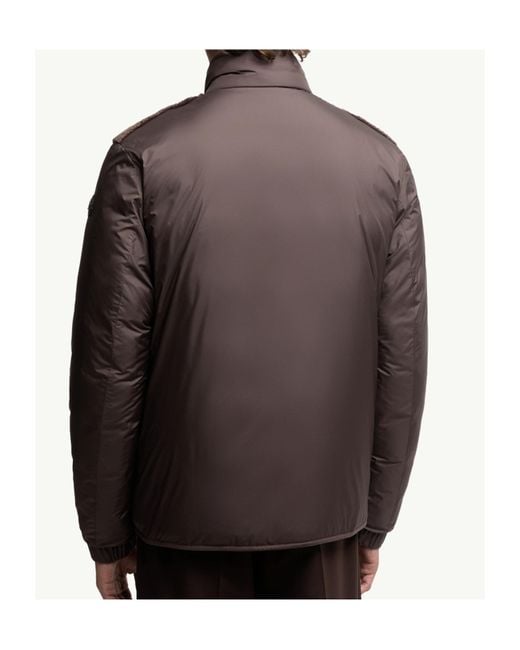 Moncler Brown Livra Reversible Teddy Short Down Jacket for men