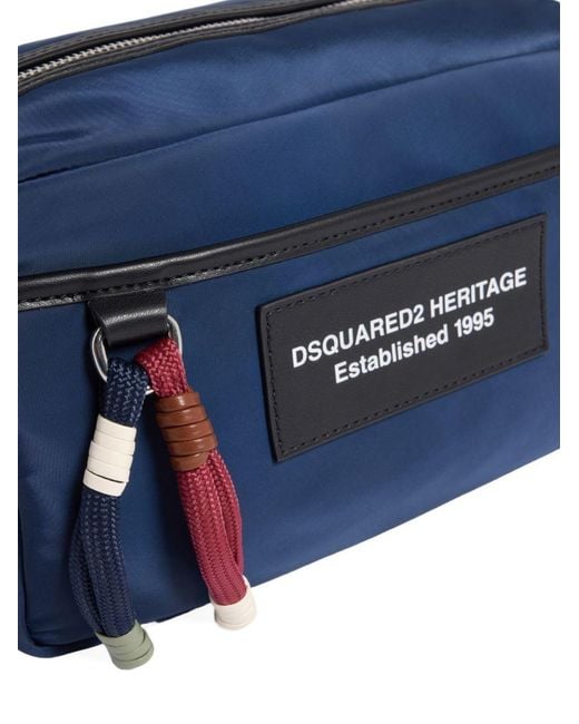 DSquared² Blue Logo Zip Toiletry Bag for men