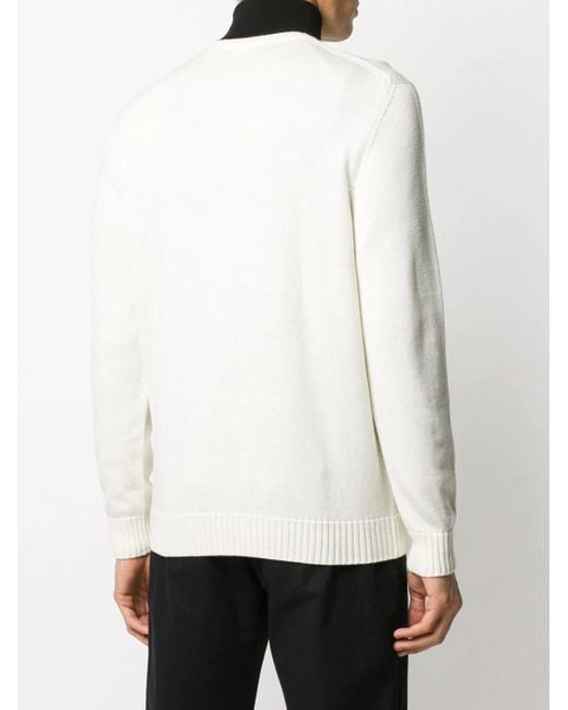 Drumohr White Round Neck Jumper for men