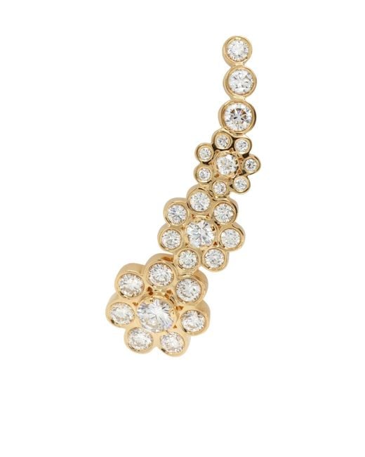 Sophie Bille Brahe Metallic Croissant Fleur Single Earring