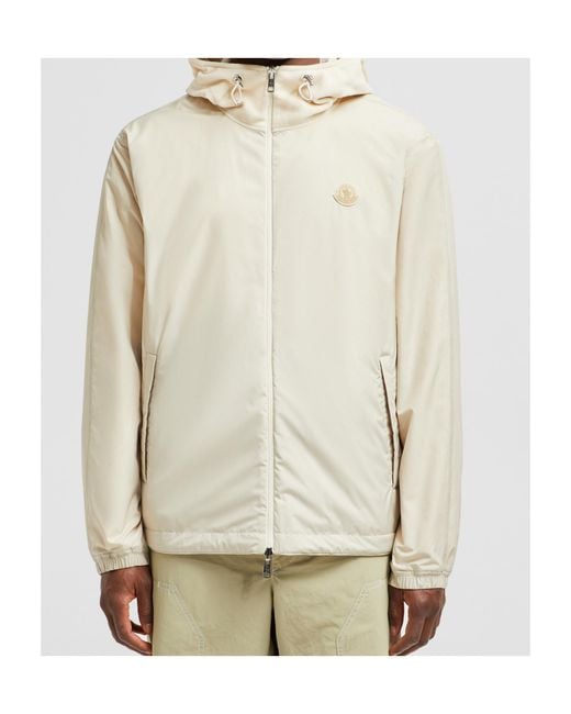 Moncler White Reversible Fleece Zip-Up Hoodie for men