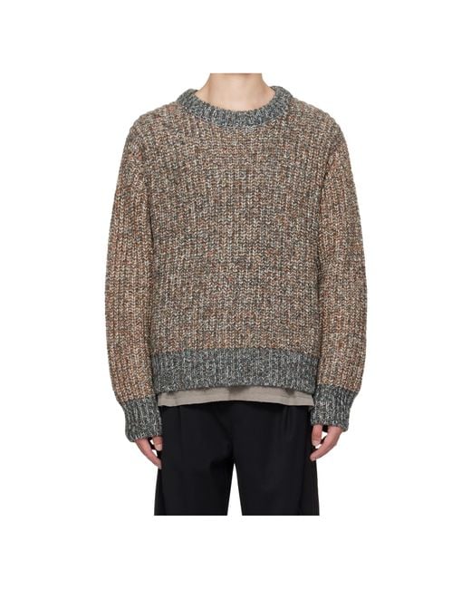 Song For The Mute Gray Crew Neck Sweater for men