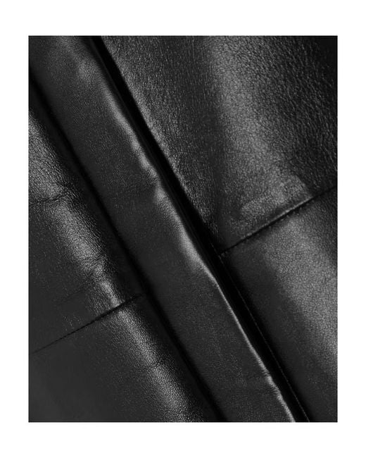 Givenchy Black Digging And Cutting Design Leather Blouse