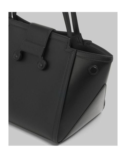 Marni Black Leather Mini Riviera Bag