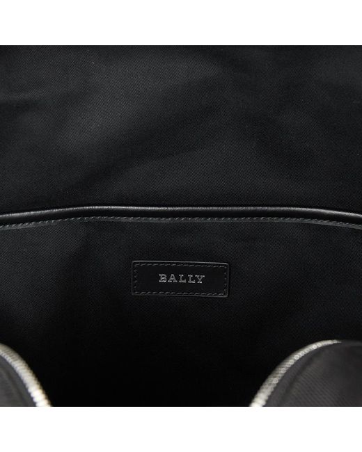 Bally Black Zippered Backpack for men