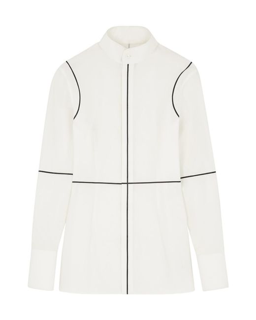 MM6 by Maison Margiela Natural Panelled Long Sleeved Shirt