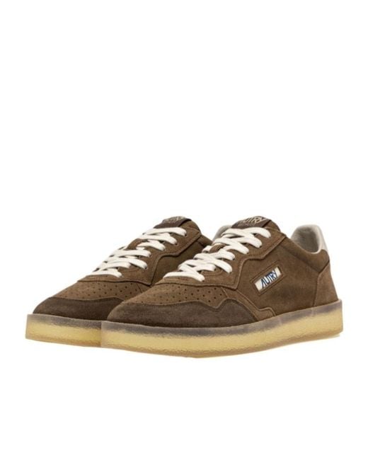 Autry Brown Round-Toe Sneakers for men