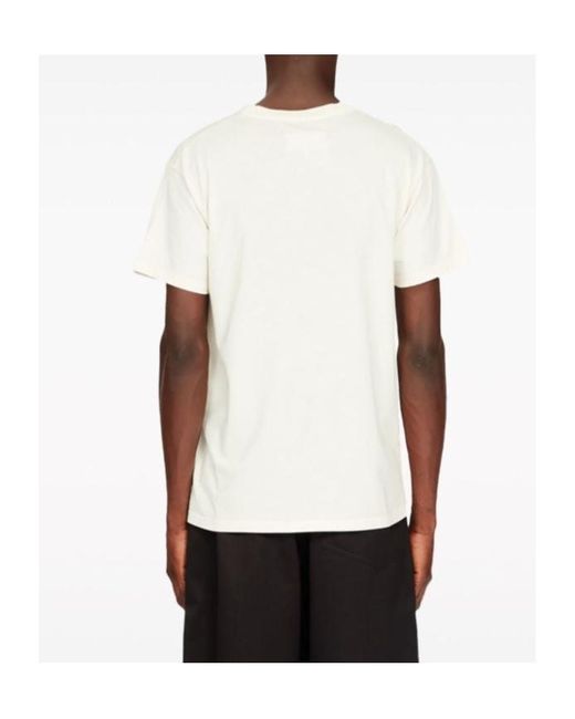 Maison Margiela White Logo-Printed Crewneck T-Shirt