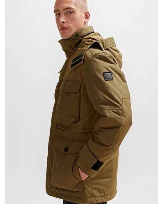 Boss Green Hooded Casual Jacket for men