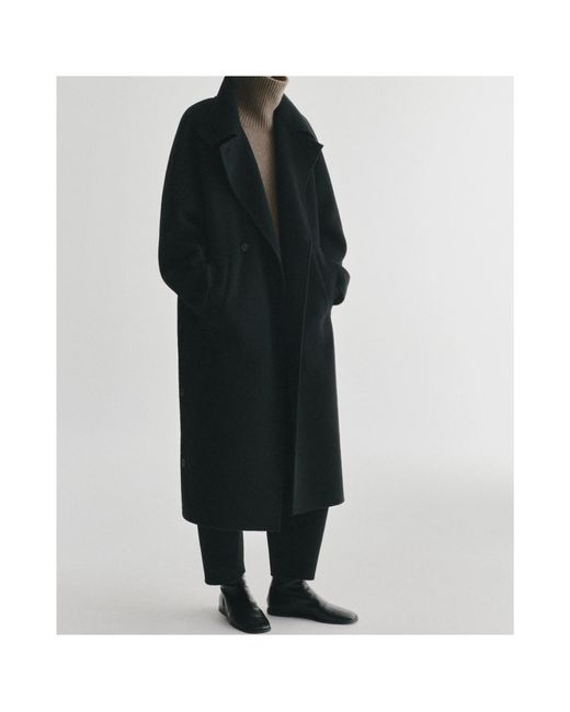 Lisa Yang Black Doublé Button Coat