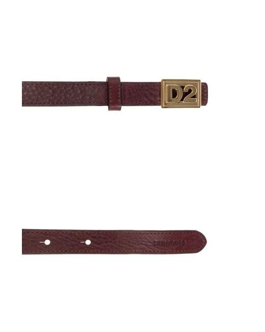 DSquared² White Logo Belt