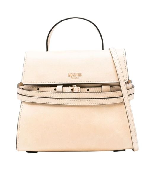 Moschino Natural Logo Shoulder Bag