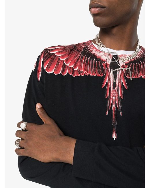 Marcelo Burlon Black Printed Sweater for men