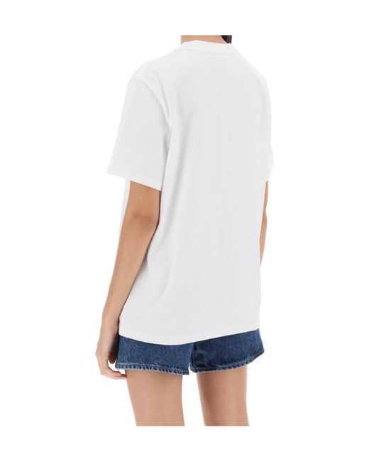 MCM White Item O-Neck Short-Sleeved T-Shirt for men