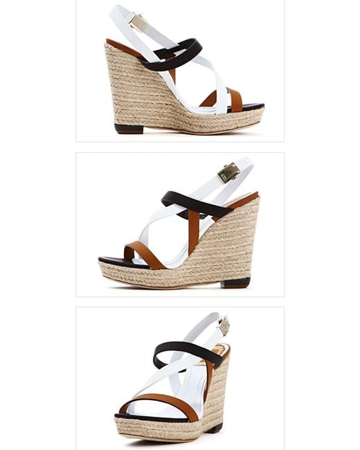 Dior Natural Wedge Sandals With Straps