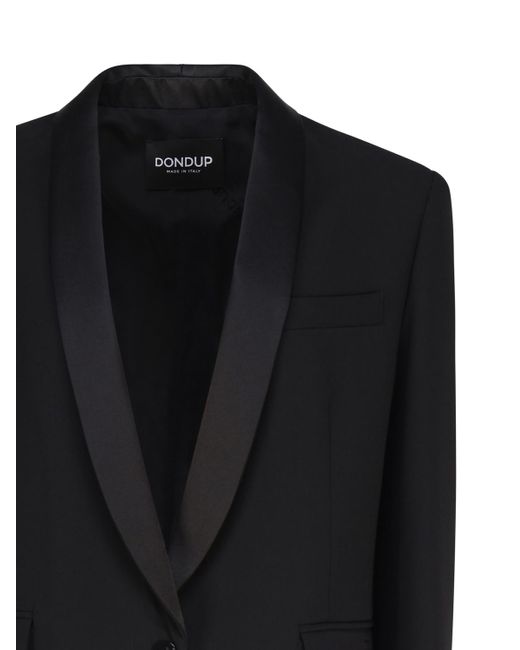 Dondup Black Shawl Collar Blazer Jacket