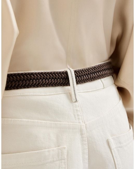 Brunello Cucinelli White Monili-loop-detail Jeans