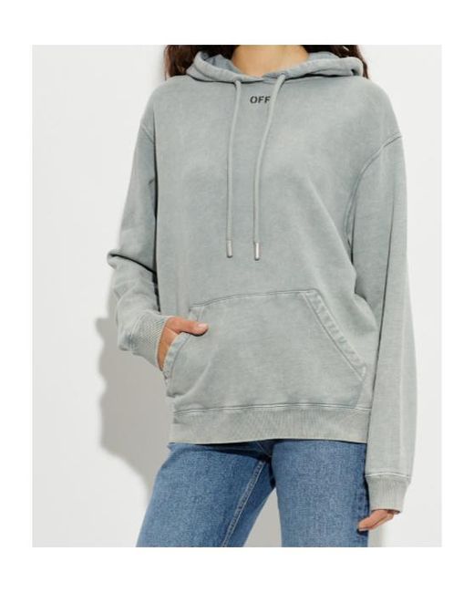 Off-White c/o Virgil Abloh Gray Drawstring Hoodie