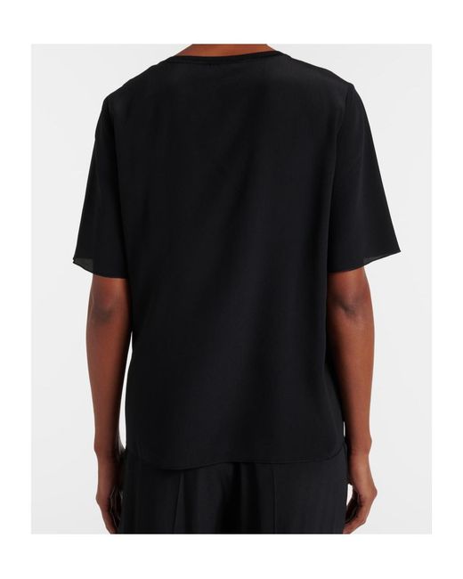 Joseph Black Rubin Silk Crêpe De Soie T-Shirt