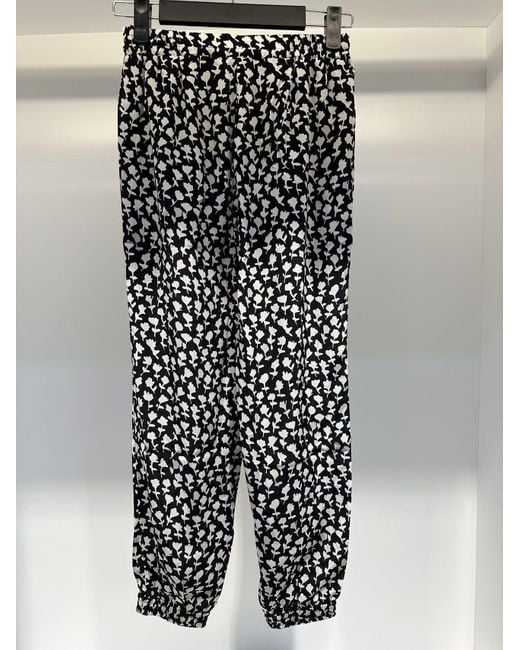 Max Mara White Elastic Waist Casual Pants